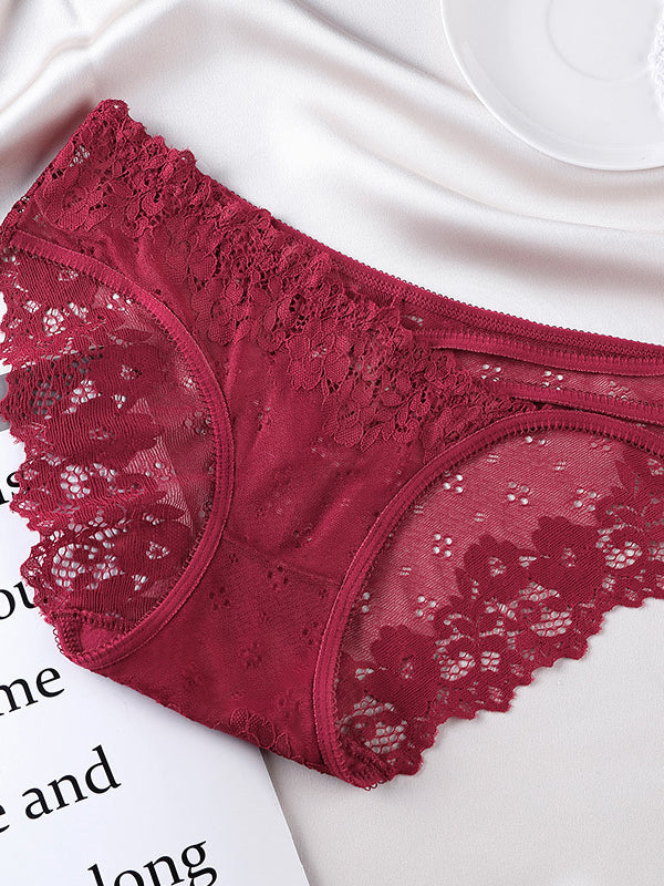 Sexy Lace Irregular Hollow Out Panties