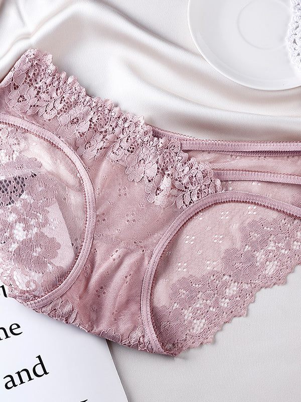 Sexy Lace Irregular Hollow Out Panties