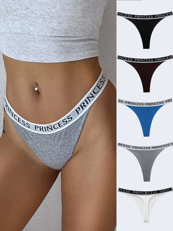 Sexy Letter Print T-back Panties
