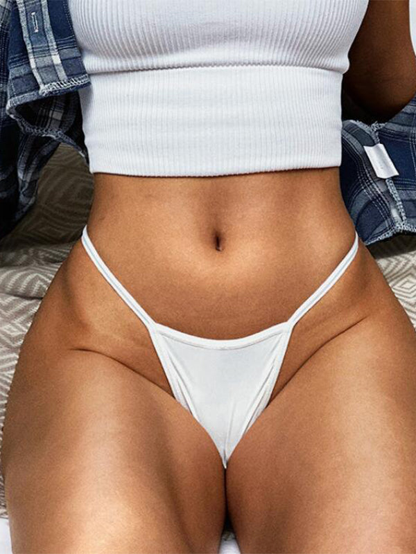 Sexy Solid Color T-back Panties