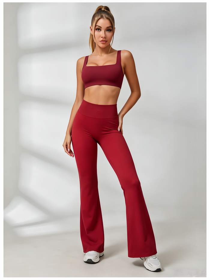 Dark Red / S / Leggings+Bras