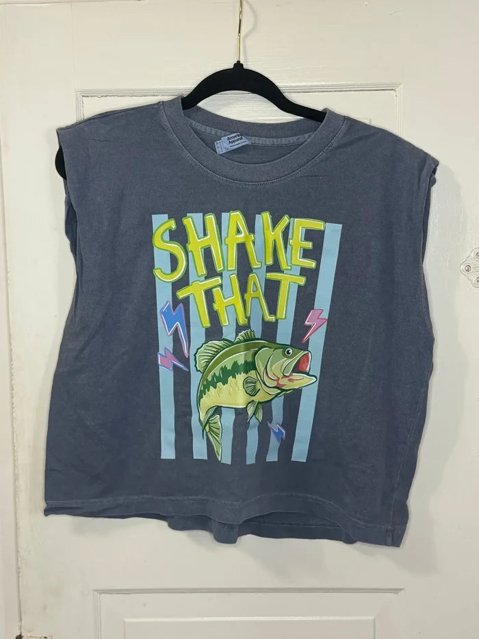 Shake That Bass Cropped Muscle Tank