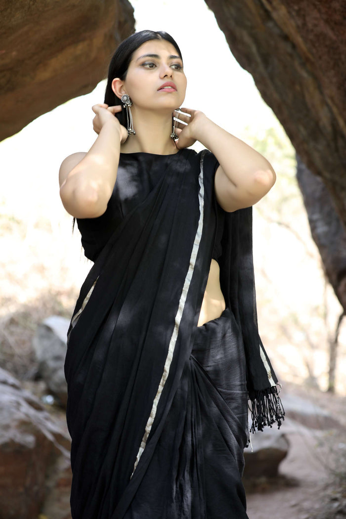 Shiuli I Handwoven Organic Cotton Sari - kavana.in