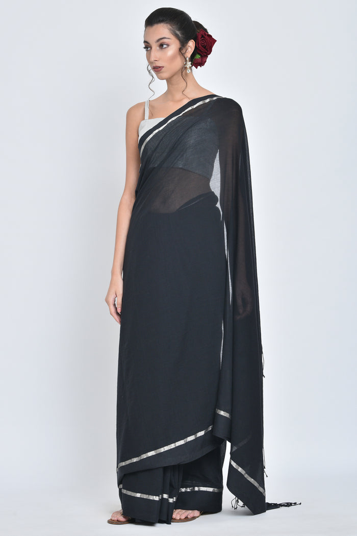 Shiuli I Handwoven Organic Cotton Sari - kavana.in