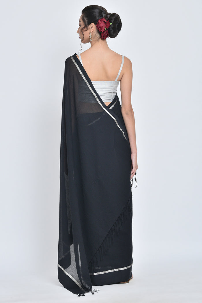 Shiuli I Handwoven Organic Cotton Sari - kavana.in