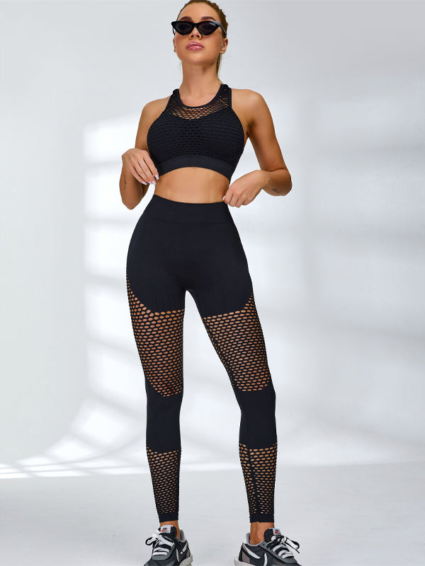Shockproof Net Splicing Scrunch Bum Tracksuits