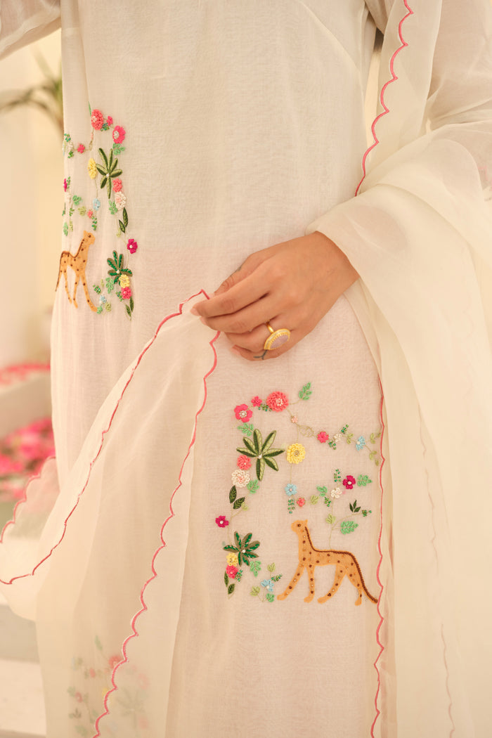 Shubhi Chanderi Kurta Set
