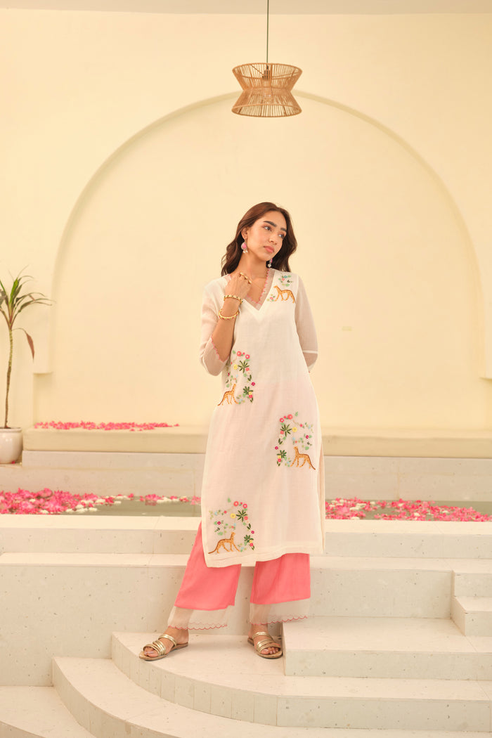 Shubhi Chanderi Kurta Set