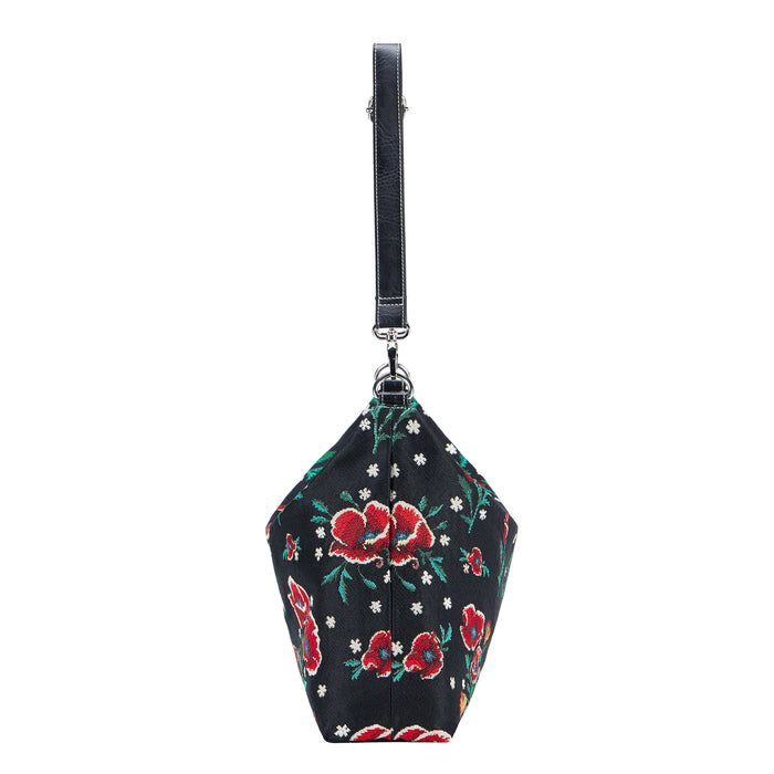SLOU-FKPOP | Slouch Bag - Frida Kahlo Poppy Black