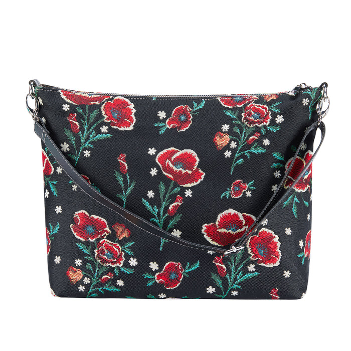 SLOU-FKPOP | Slouch Bag - Frida Kahlo Poppy Black
