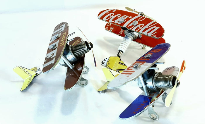 Spark Plug Airplane Sculpture