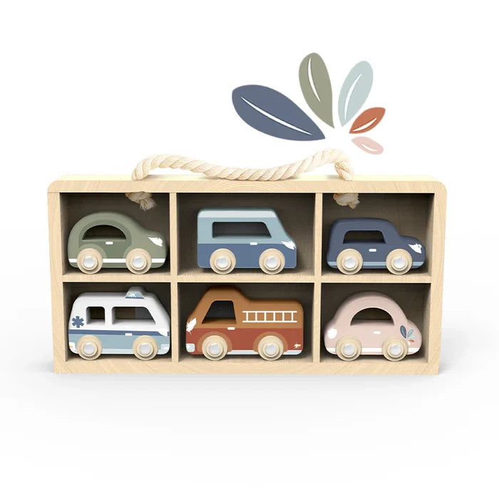 Speedy Monkey Car Display case w/ 6 vehicles
