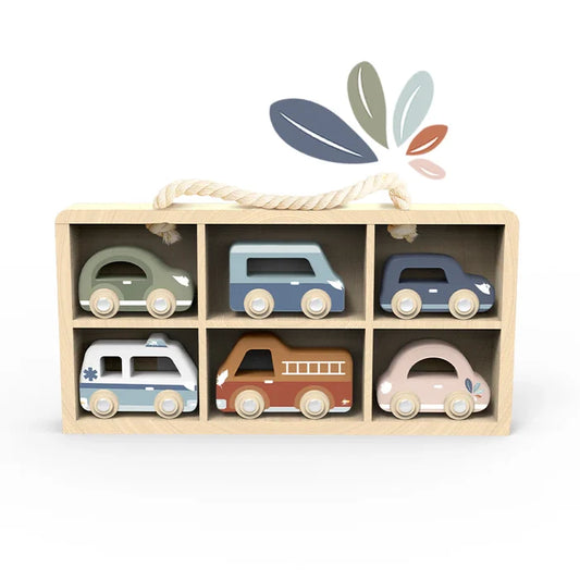 Speedy Monkey Car Display case w/ 6 vehicles