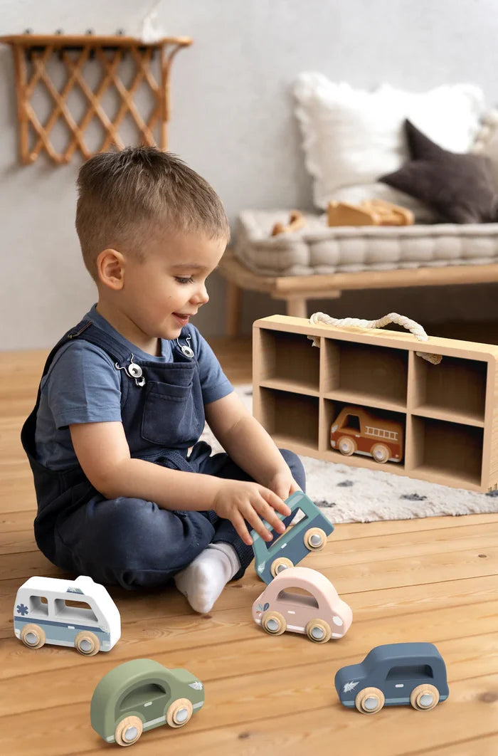 Speedy Monkey Car Display case w/ 6 vehicles