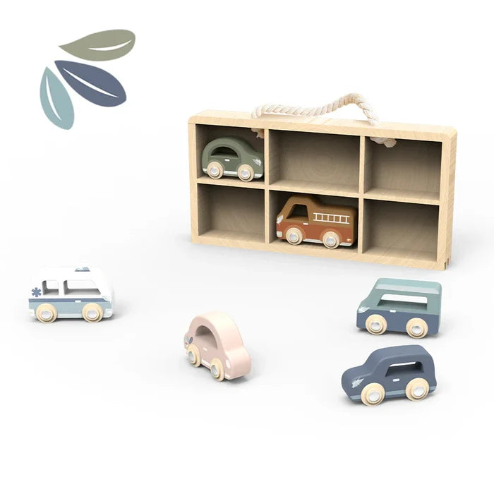 Speedy Monkey Car Display case w/ 6 vehicles
