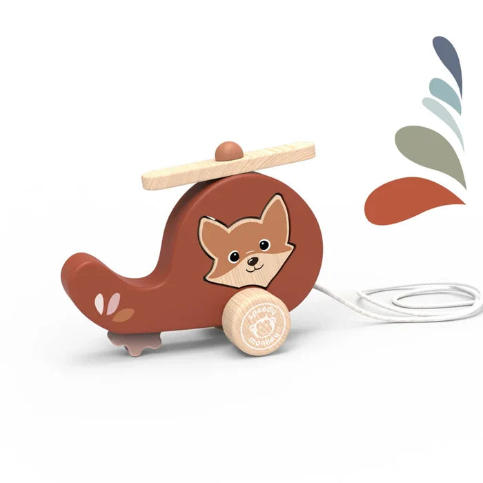 Speedy Monkey Pull Along Helicopter