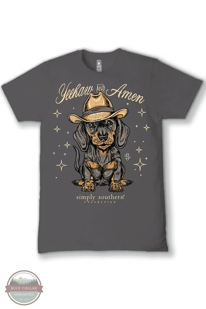 Ladies SS-AMEN-THUNDER Ladies Yeehaw &amp; Ament T- Shirt front imprint view