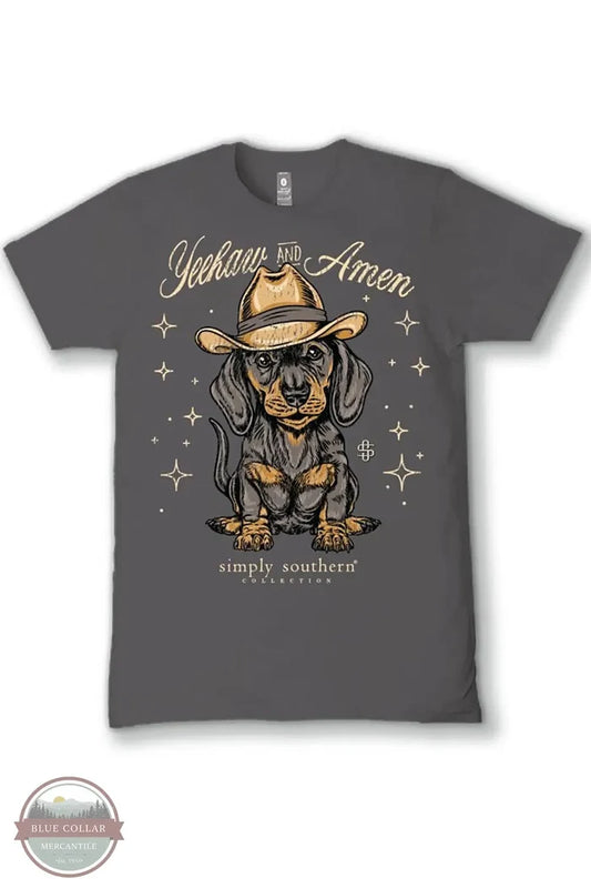 Ladies SS-AMEN-THUNDER Ladies Yeehaw &amp; Ament T- Shirt front imprint view