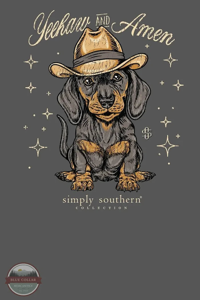 Ladies SS-AMEN-THUNDER Ladies Yeehaw &amp; Ament T- Shirt imprint on shirt