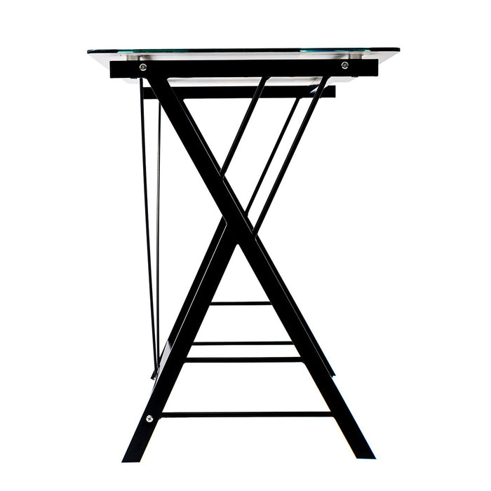 Stylish Tempered Glass Top Cell Phone Computer Desk