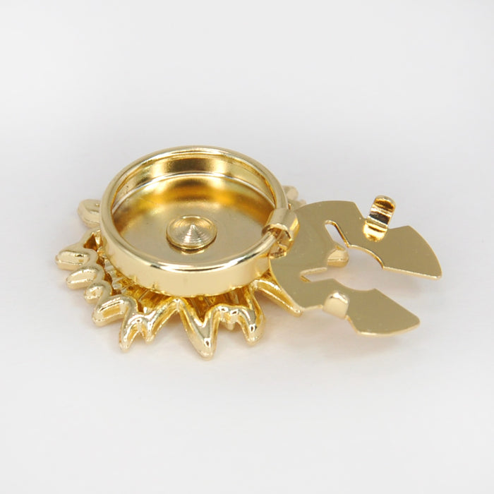 Sunflower Metal Button Covers | Set of 2