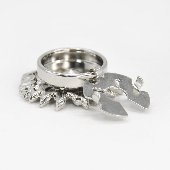 Sunflower Metal Button Covers | Set of 2