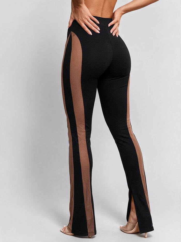 Super Sexy Unique Sheer Mesh Split Leggings