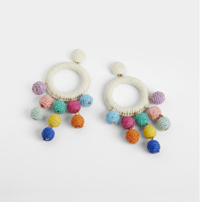 Teegan Earrings - White/Multi