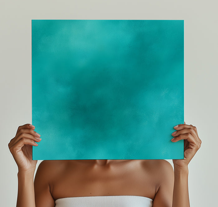 Textured bright Cobalt Aqua