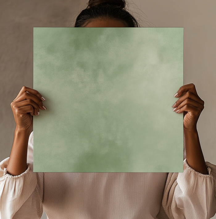 Textured Muted Sage Green Soft