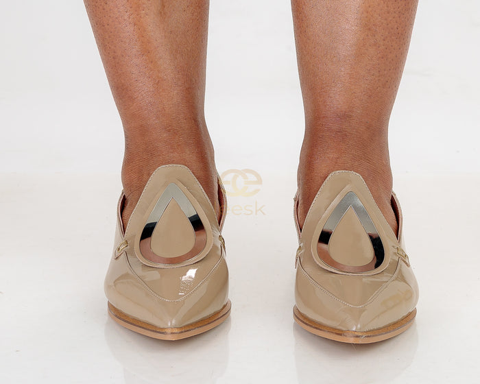 The Patent Drop Loafer – Nude Gloss (Kumsa)