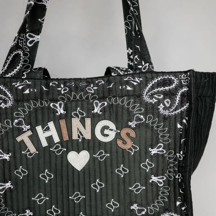 Things Bandana Print Tote Bag