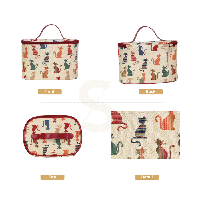 TOIL-CHEKY | CHEEKY CAT TOILETRY VANITY TRAVEL BAG