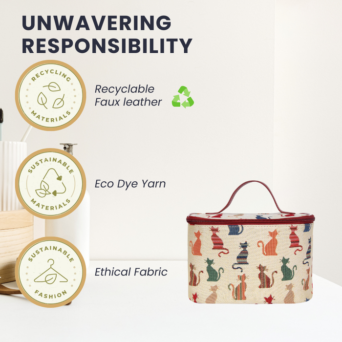 TOIL-CHEKY | CHEEKY CAT TOILETRY VANITY TRAVEL BAG
