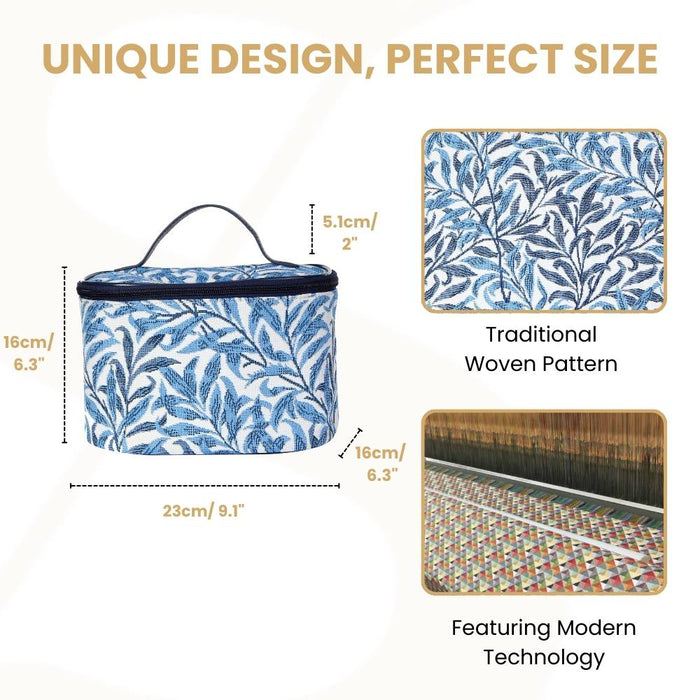TOIL-WIOW | WILLIAM MORRIS WILLOW BOUGH TOILETRY VANITY TRAVEL BAG