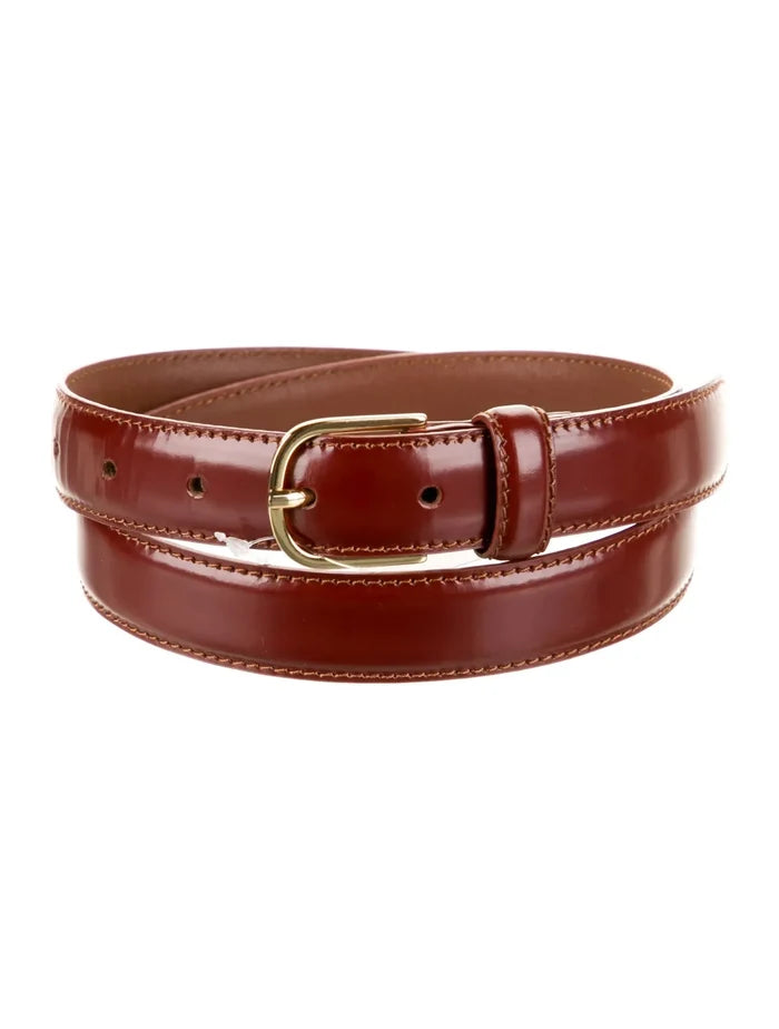 Toteme Totême Skinny Leather Belt Burgundy-bälte