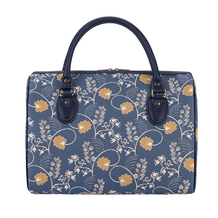 TRAV-AUST | JANE AUSTEN BLUE TRAVEL BAG WEEKEND GYM HOLDALL - www.signareusa.com