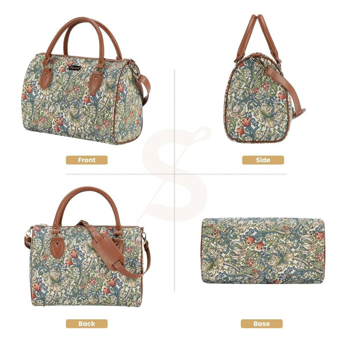 TRAV-GLILY | WILLIAM MORRIS GOLDEN LILY TRAVEL BAG WEEKEND GYM HOLDALL