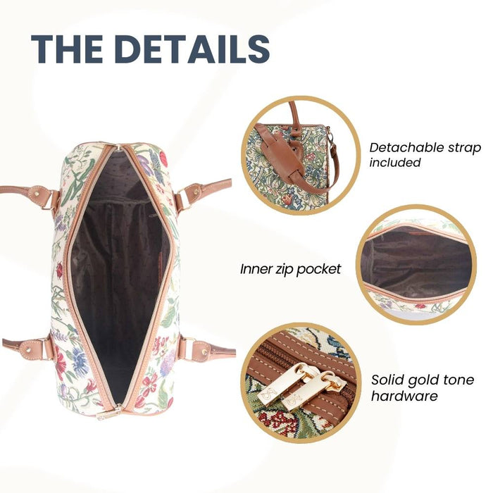 TRAV-GLILY | WILLIAM MORRIS GOLDEN LILY TRAVEL BAG WEEKEND GYM HOLDALL