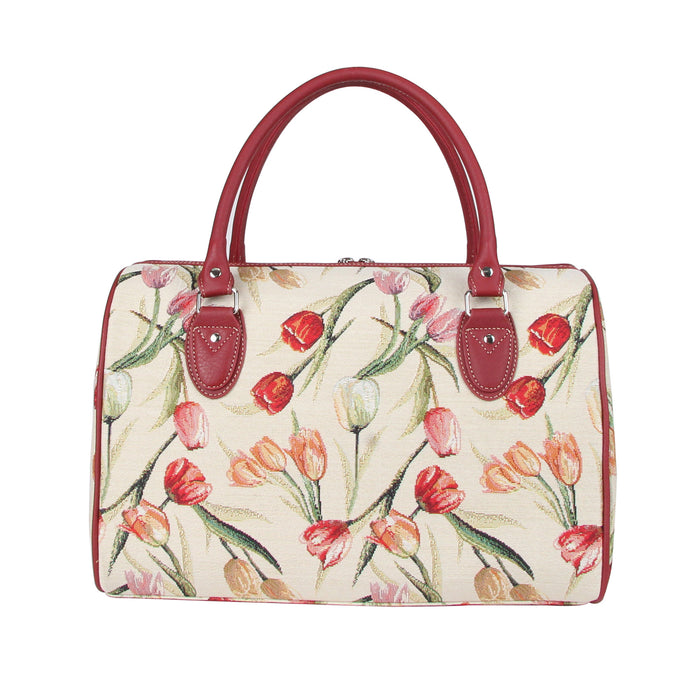 TRAV-TULWT | TULIP WHITE TRAVEL BAG WEEKEND GYM HOLDALL - www.signareusa.com