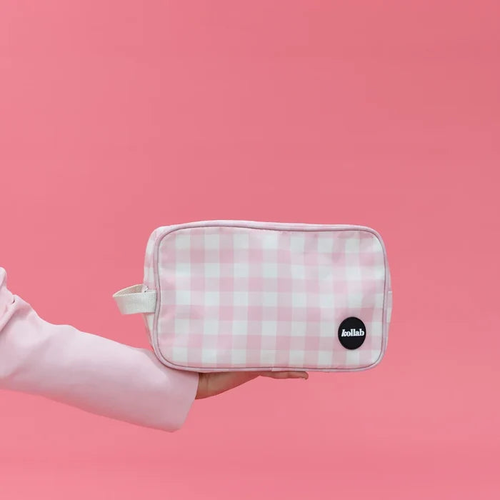 TRAVEL BAG | Candy Pink Check