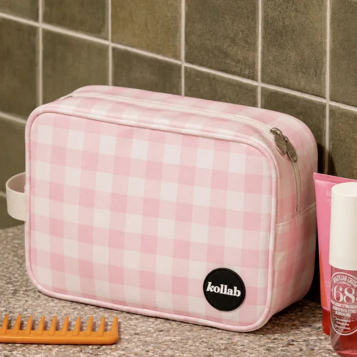 TRAVEL BAG | Candy Pink Check