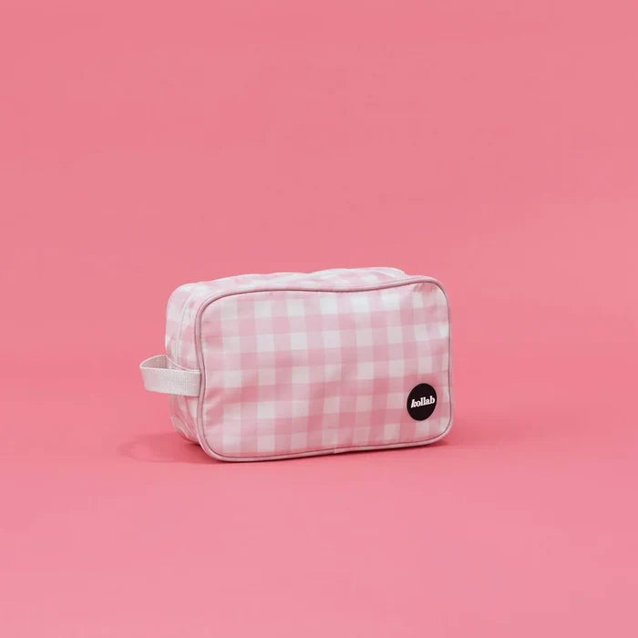 TRAVEL BAG | Candy Pink Check