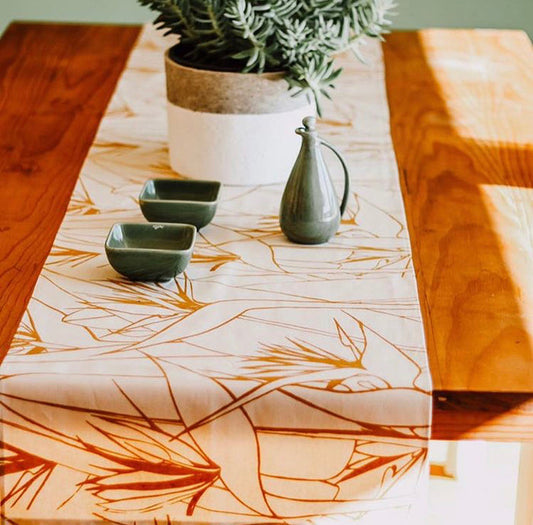 Turmeric Strelitzia Table Runner