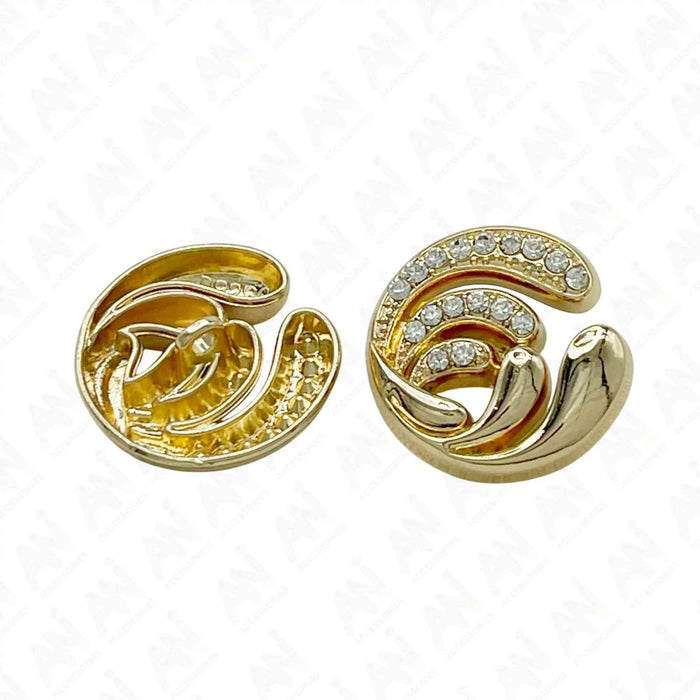 Twirling Elegance Metal Buttons | 18mm(28L), 20mm(32L) & 23mm(36L)