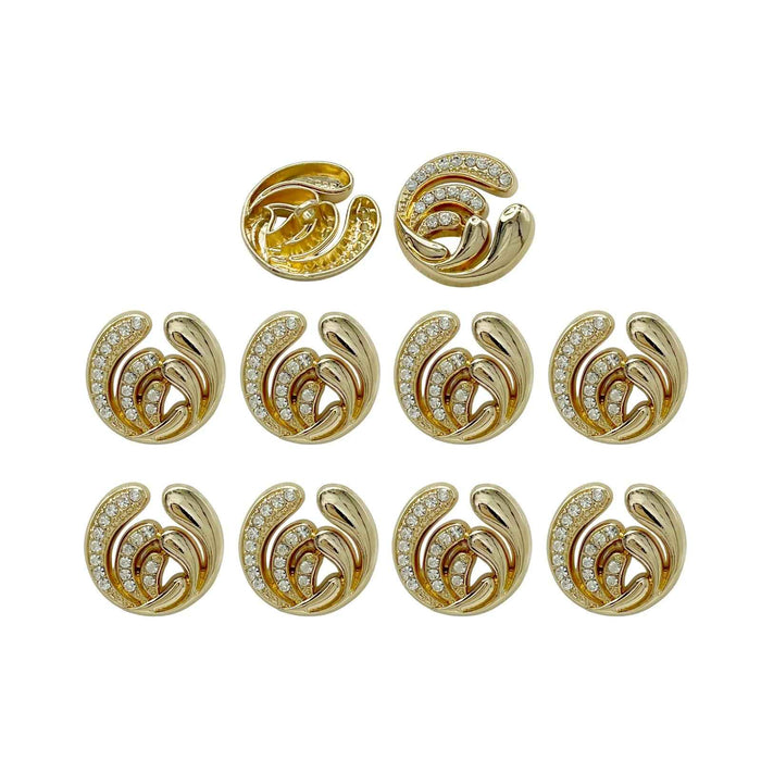 Twirling Elegance Metal Buttons | 18mm(28L), 20mm(32L) & 23mm(36L)