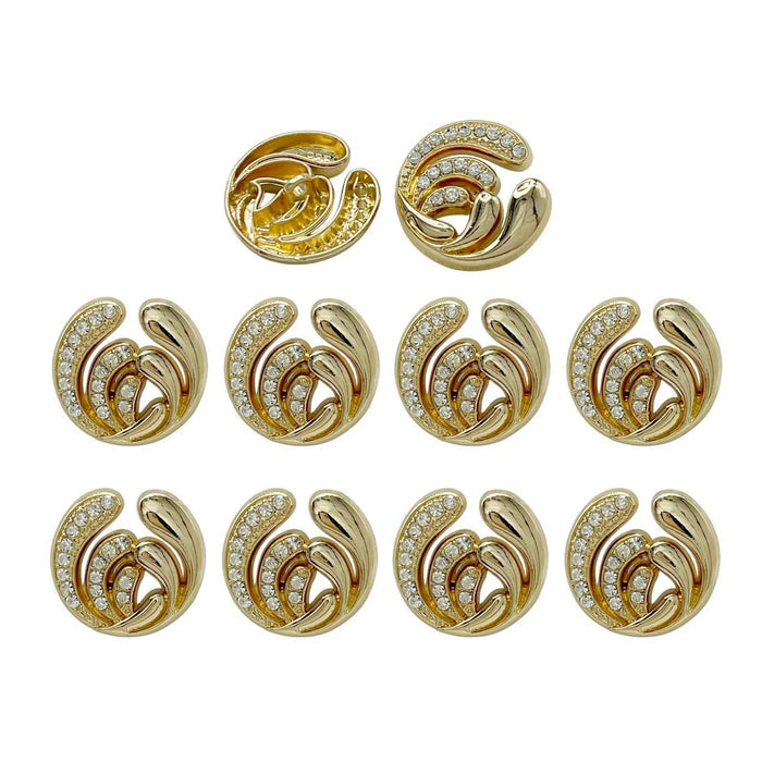 Twirling Elegance Metal Buttons | 18mm(28L), 20mm(32L) & 23mm(36L)