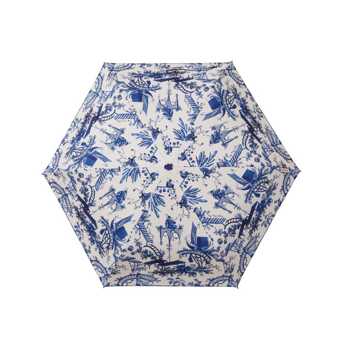 UM-AUTO-BM-CHINO | The British Museum Chinoiserie Blue and White Automatic Folding Umbrella