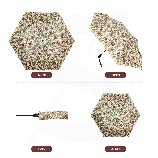 UM-AUTO-POMEGRA | Pomegranate and Lemon Automatic Folding Umbrella