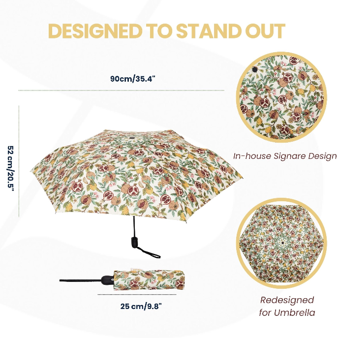 UM-AUTO-POMEGRA | Pomegranate and Lemon Automatic Folding Umbrella